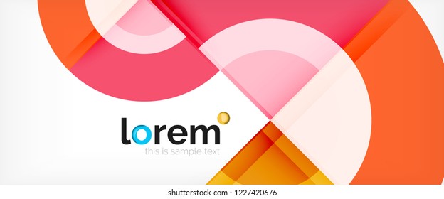 Circle abstract background, geometric circular modern design template, vector illustration
