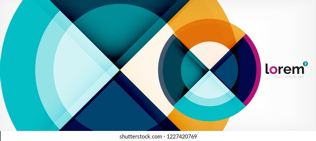 Fondo abstracto del círculo, plantilla de diseño moderno circular geométrica, ilustración vectorial