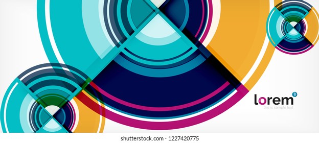 Circle abstrakter Hintergrund, geometrische, runde, moderne Design-Vorlage, Vektorgrafik
