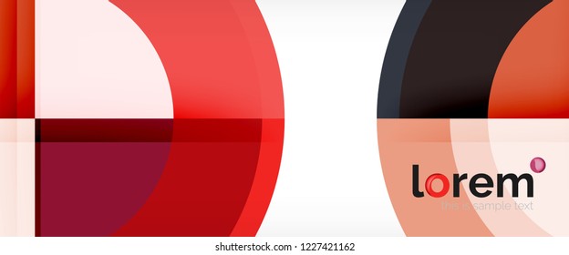Fondo abstracto del círculo, plantilla de diseño moderno circular geométrica, ilustración vectorial