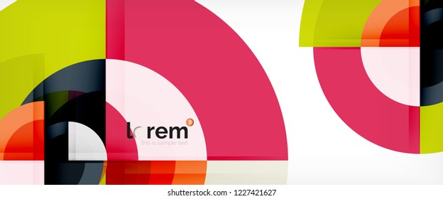 Circle abstract background, geometric circular modern design template, vector illustration
