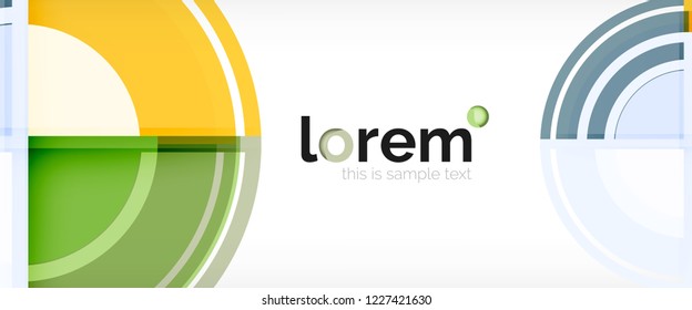 Circle abstract background, geometric circular modern design template, vector illustration