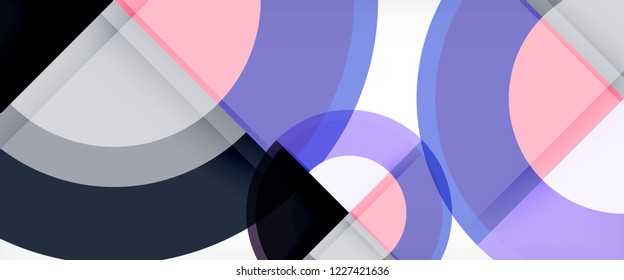 Circle abstract background, geometric circular modern design template, vector illustration