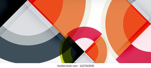 Fondo abstracto del círculo, plantilla de diseño moderno circular geométrica, ilustración vectorial