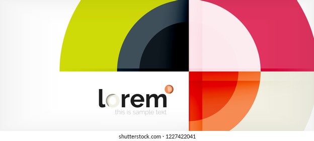 Circle abstrakter Hintergrund, geometrische, runde, moderne Design-Vorlage, Vektorgrafik
