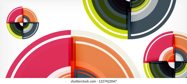 Circle abstract background, geometric circular modern design template, vector illustration