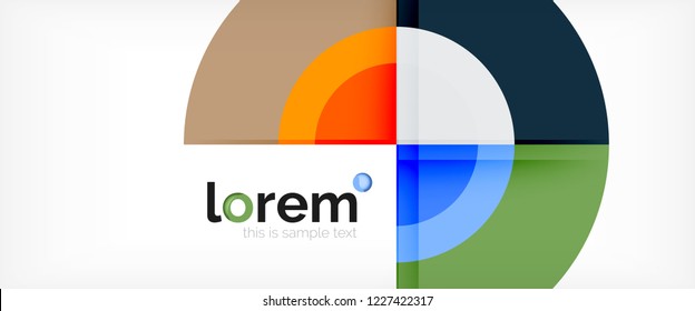 Circle abstract background, geometric circular modern design template, vector illustration