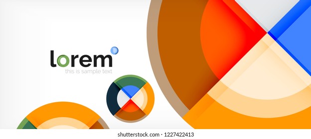 Circle abstract background, geometric circular modern design template, vector illustration