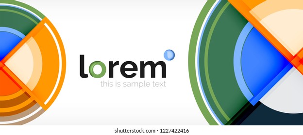 Circle abstract background, geometric circular modern design template, vector illustration