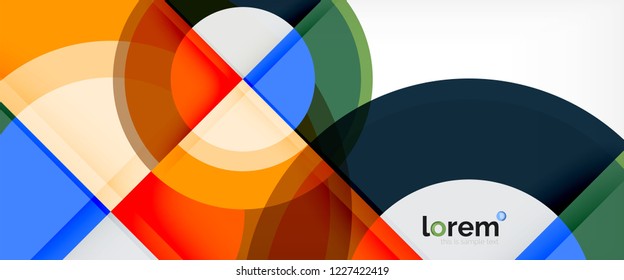 Circle abstract background, geometric circular modern design template, vector illustration