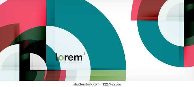 Circle abstract background, geometric circular modern design template, vector illustration