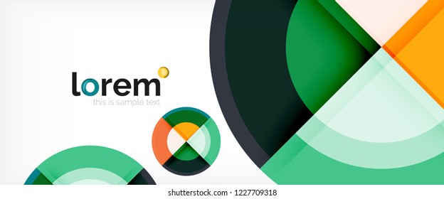 Circle abstract background, geometric circular modern design template, vector illustration