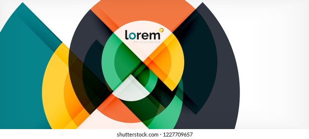Fondo abstracto del círculo, plantilla de diseño moderno circular geométrica, ilustración vectorial