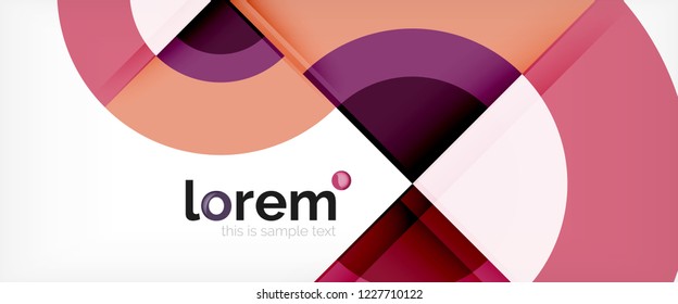 Circle abstract background, geometric circular modern design template, vector illustration