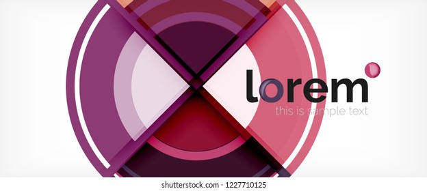 Circle abstract background, geometric circular modern design template, vector illustration