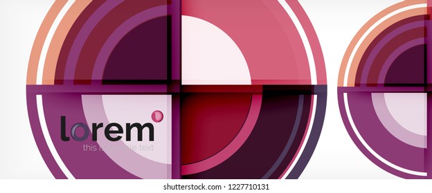 Circle abstrakter Hintergrund, geometrische, runde, moderne Design-Vorlage, Vektorgrafik