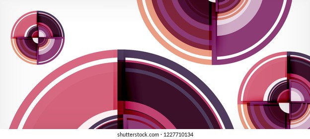 Circle abstract background, geometric circular modern design template, vector illustration