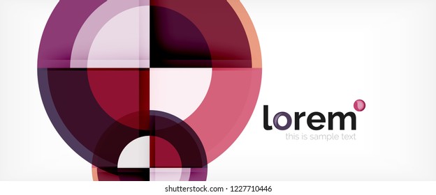 Fondo abstracto del círculo, plantilla de diseño moderno circular geométrica, ilustración vectorial