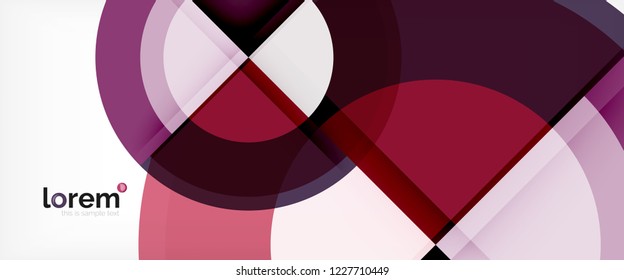 Circle abstract background, geometric circular modern design template, vector illustration