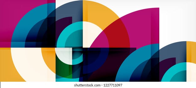 Circle abstract background, geometric circular modern design template, vector illustration