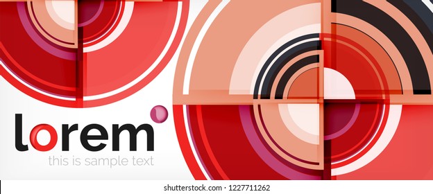 Circle abstract background, geometric circular modern design template, vector illustration