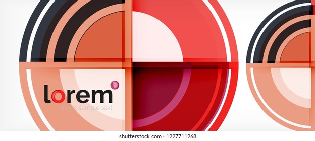 Circle abstract background, geometric circular modern design template, vector illustration