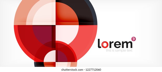 Circle abstract background, geometric circular modern design template, vector illustration