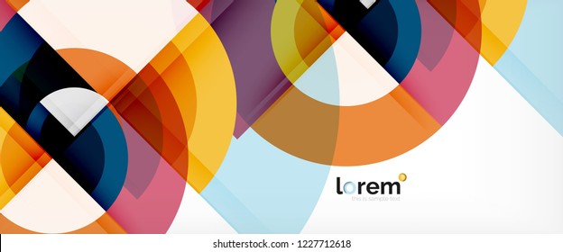 Circle abstract background, geometric circular modern design template, vector illustration