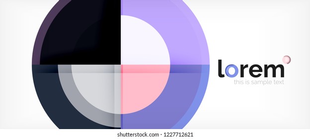 Fondo abstracto del círculo, plantilla de diseño moderno circular geométrica, ilustración vectorial
