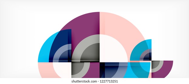 Circle abstract background, geometric circular modern design template, vector illustration