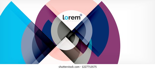 Circle abstract background, geometric circular modern design template, vector illustration