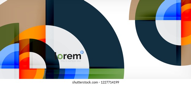 Circle abstract background, geometric circular modern design template, vector illustration