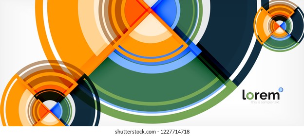 Circle abstract background, geometric circular modern design template, vector illustration