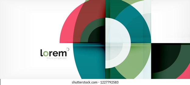 Circle abstract background, geometric circular modern design template, vector illustration