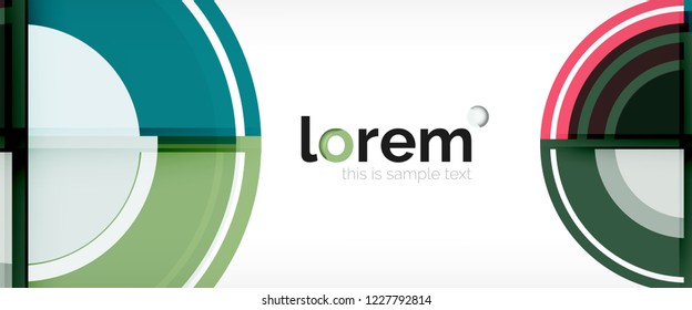Circle abstract background, geometric circular modern design template, vector illustration
