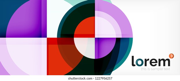 Fondo abstracto del círculo, plantilla de diseño moderno circular geométrica, ilustración vectorial