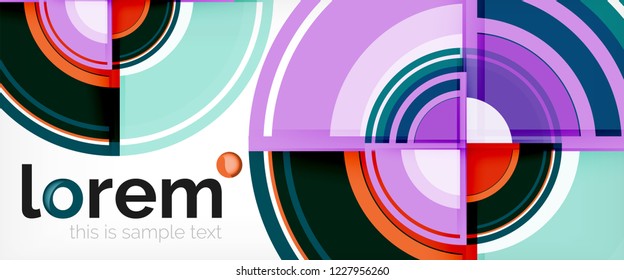 Circle abstract background, geometric circular modern design template, vector illustration