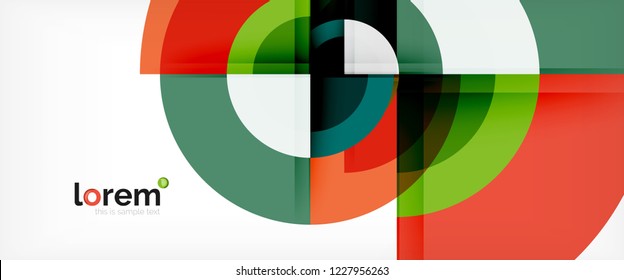 Circle abstract background, geometric circular modern design template, vector illustration