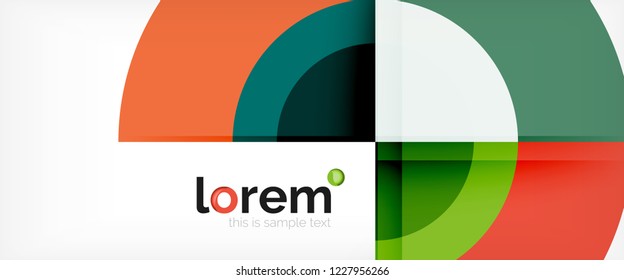 Circle abstract background, geometric circular modern design template, vector illustration