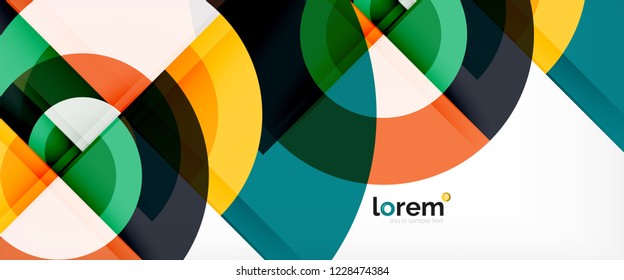 Circle abstract background, geometric circular modern design template, vector illustration