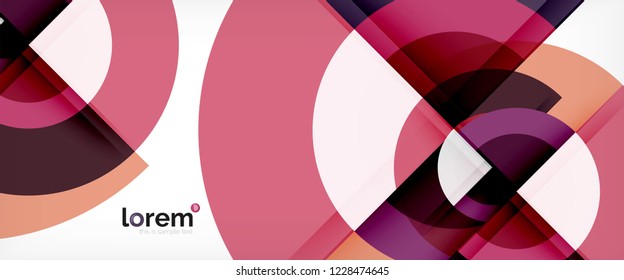 Circle abstract background, geometric circular modern design template, vector illustration