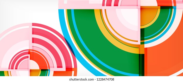 Circle abstract background, geometric circular modern design template, vector illustration