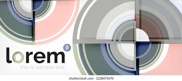 Circle abstract background, geometric circular modern design template, vector illustration