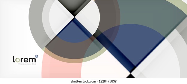 Circle abstract background, geometric circular modern design template, vector illustration