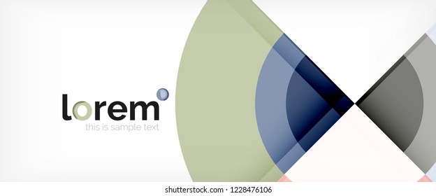Fondo abstracto del círculo, plantilla de diseño moderno circular geométrica, ilustración vectorial