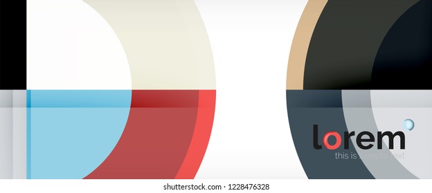 Circle abstract background, geometric circular modern design template, vector illustration