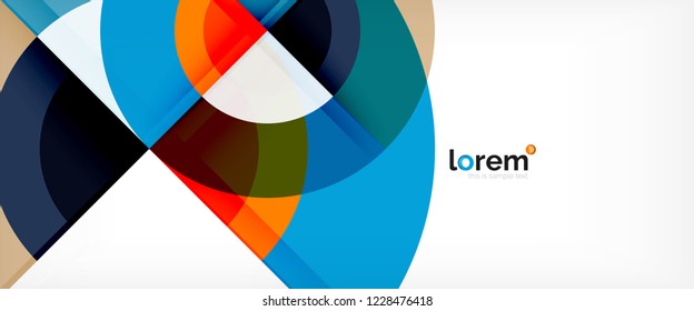 Fondo abstracto del círculo, plantilla de diseño moderno circular geométrica, ilustración vectorial