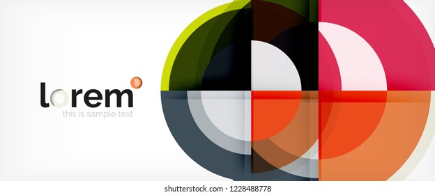 Circle abstract background, geometric circular modern design template, vector illustration