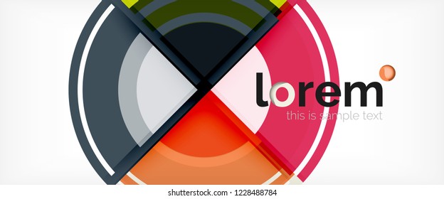 Circle abstract background, geometric circular modern design template, vector illustration