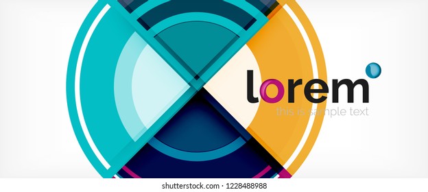 Circle abstract background, geometric circular modern design template, vector illustration
